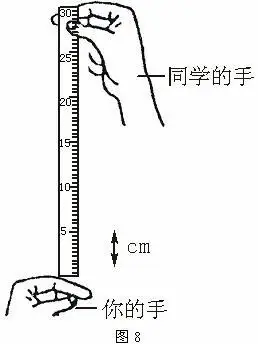 要测定一个人的反应速度按图8所示请你的同学用手指拿着一把长30cm的