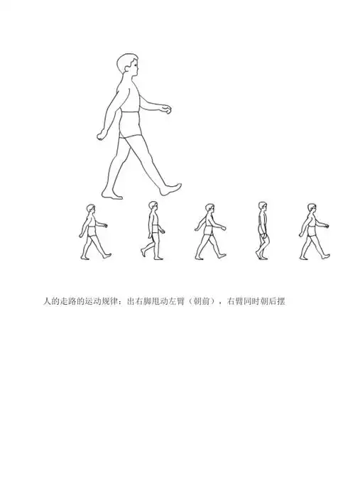 flash → 人侧面走路动画制作与走路动作分解_第3页