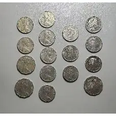 世界各国钱币不同国家女王头像钱币16枚