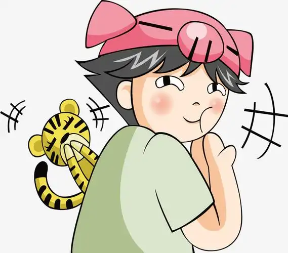 矢量图躲猫猫的小女孩