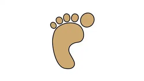 有人体部位之脚丫子简笔画小脚丫走路简笔画宝宝小脚丫简笔画简单卡通