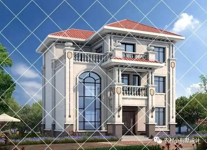 28套极简三层简欧别墅带挑空客厅全景落地窗设计2024建房新选择