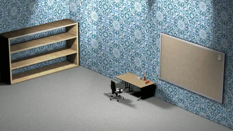 3d立体书架电脑桌面壁纸图片