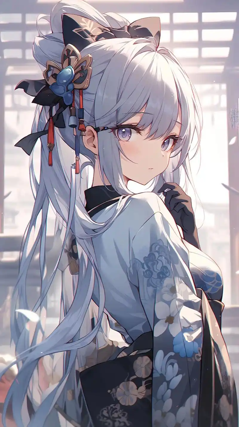 白鹭公主.#神里绫华 #二次元美图 #原神 #插画 #二次元 - 抖音