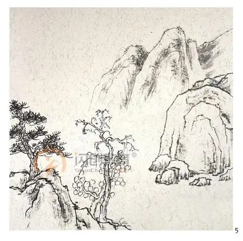 闪创国画教学——简单几步,教你画好一幅山水画!