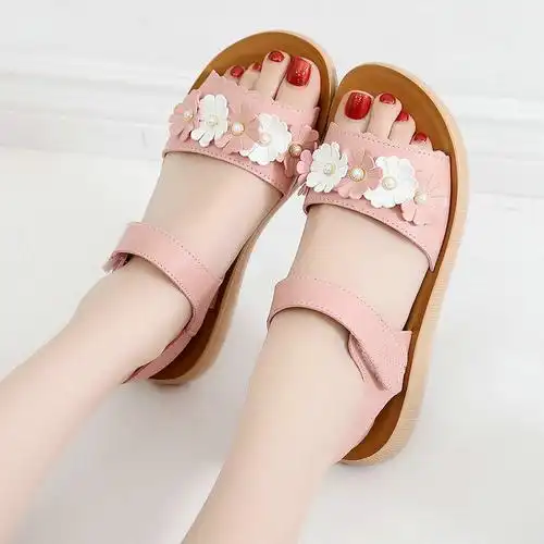 小学生女夏季10中大童11女童凉鞋12平底13夏天14凉鞋15岁防滑百搭