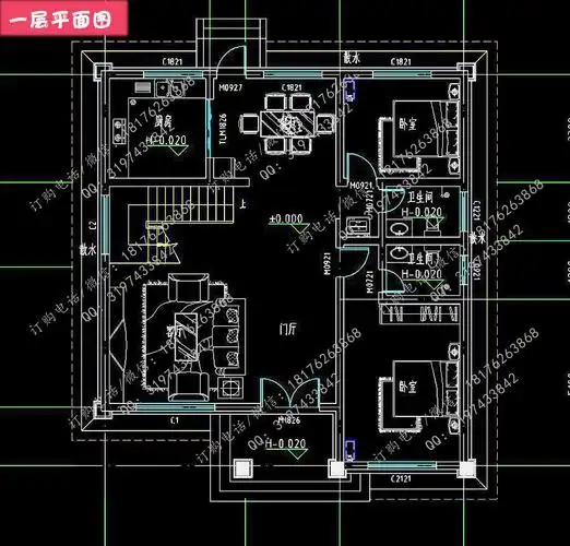 130平米内农村两层半带露台自建房屋设计图