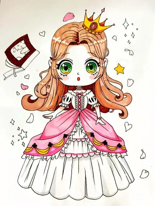 漂亮的公主儿童画漫画