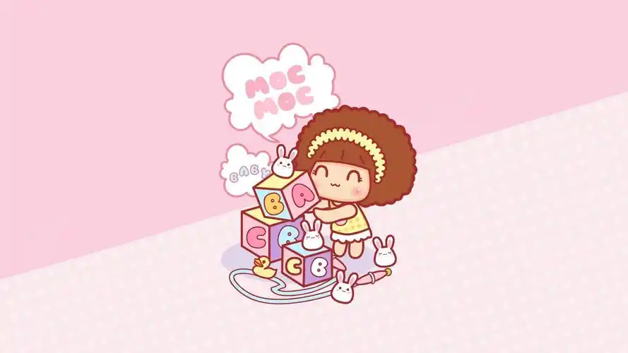 可爱摩丝摩丝宝宝卡通桌面壁纸 - 第10张