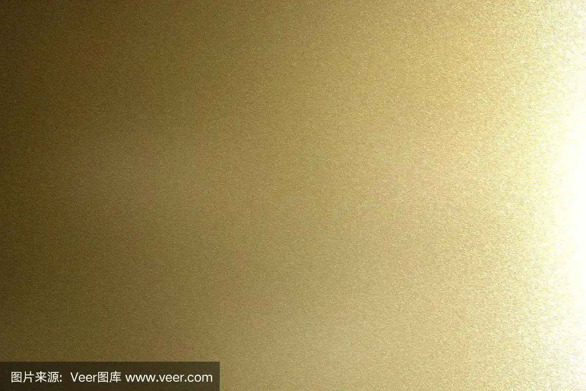 纹理反射在粗糙的暗金金属墙上,抽象的背景