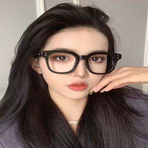 芝雅雨黑框眼镜女韩版潮粗框大框可配近视方框斯文败类素颜神器眼镜框