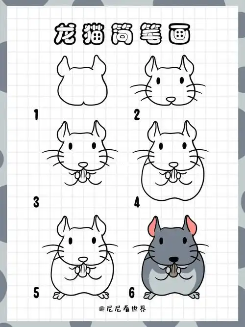 尼尼简笔画龙猫简笔画vol49