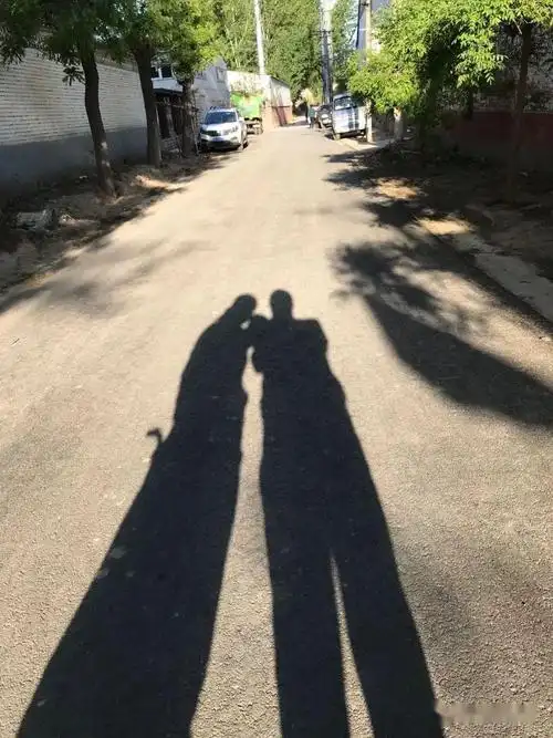 夕阳下,散步时长长的影子9一路上我们回顾了疫情期间所学会的,妻子的