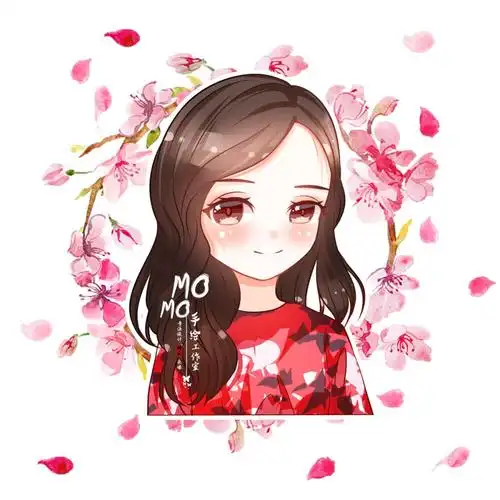 杨幂明星q版手绘头像壁纸momo手绘工作室