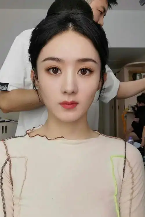 赵丽颖的面部折叠度#赵丽颖的面部折叠度好牛,脸型流畅 五官端正