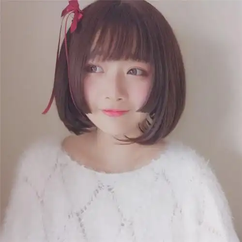 姬发式假发女短发波波bobo头日系公主切学生圆脸cos假毛全头套式