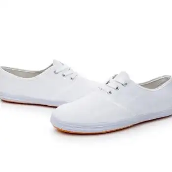 时尚高端护士鞋男白球鞋白网鞋男女帆布鞋学校指定白布鞋小白鞋体操鞋