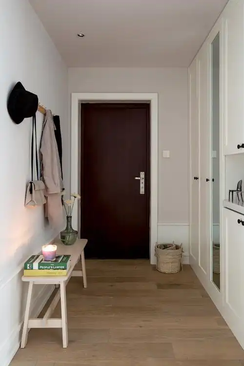 玄关木地板1装修效果图典雅56平北欧二居玄关装修设计