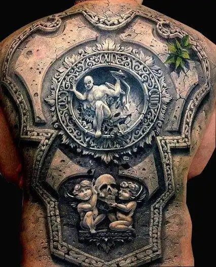 大师级男生满背纹身图案6