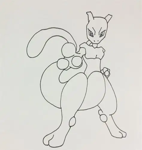 超梦简笔画步骤