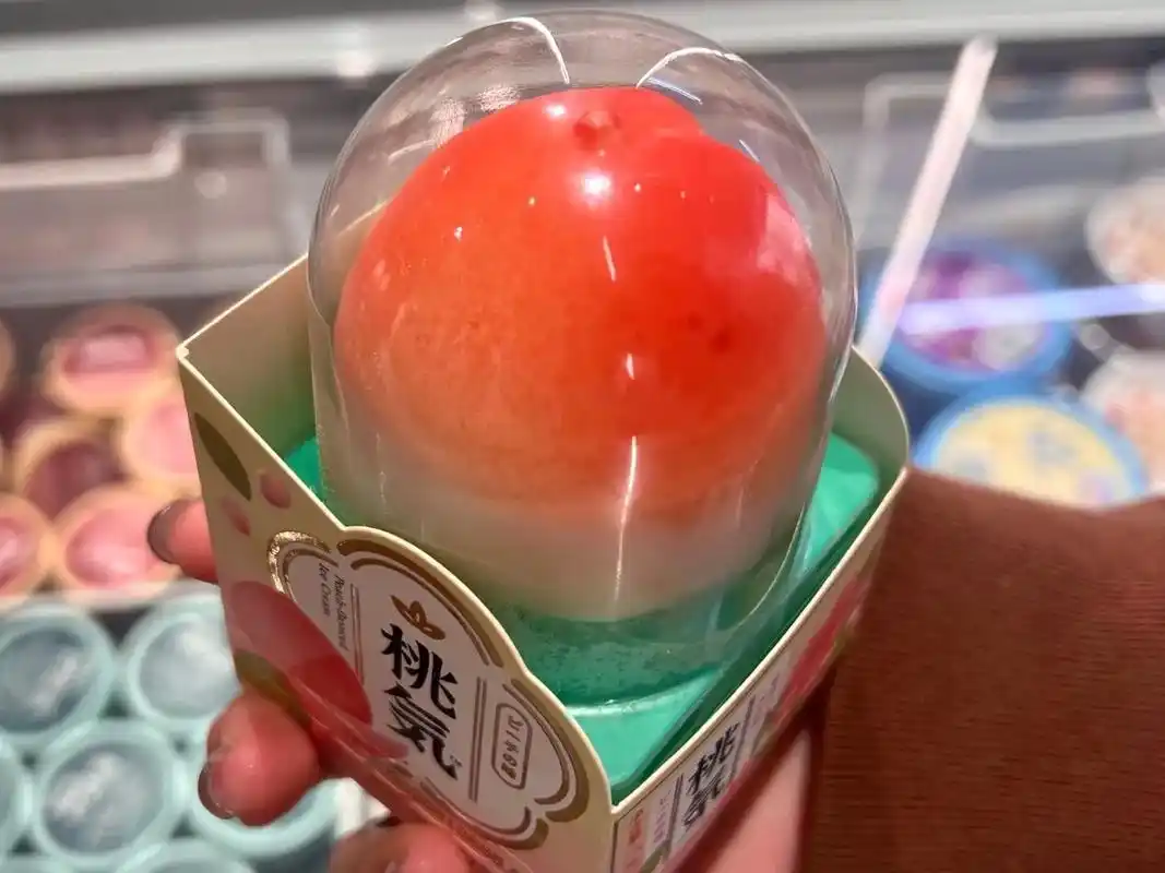 高颜值巨好吃水蜜桃雪糕