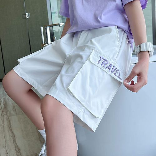 创京懿选3-14小女孩夏季穿的女童工装短裤夏季薄款宽松外穿运动五分裤