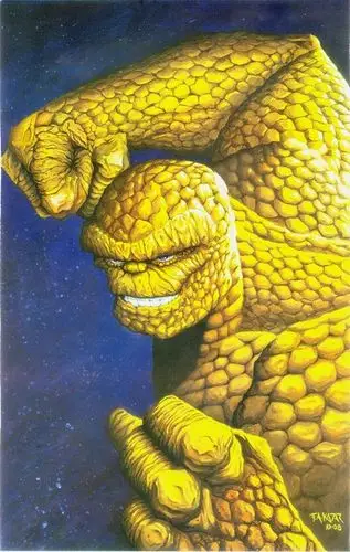 英雄漫画人物插画神奇四侠石头人thething4