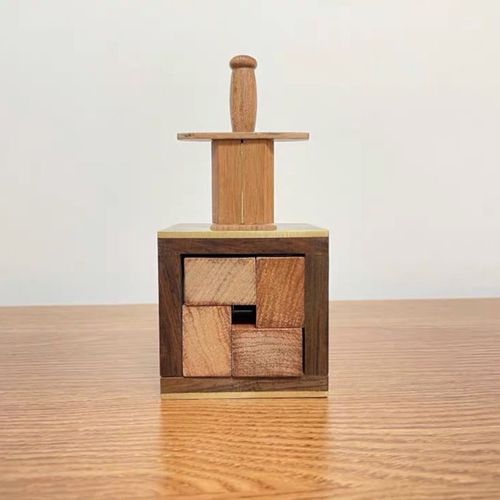 抖音gm同款圣剑puzzle木质玩具10级烧脑超难box解密解锁益智减压