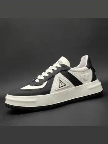 意大利风高端定制轻奢侈品牌鞋子男款感欧洲站男鞋秋季潮鞋板鞋厚底