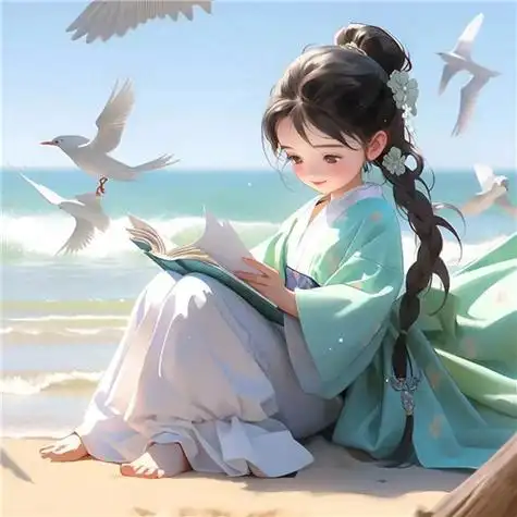 清新安静读书古风女生动漫头像图片