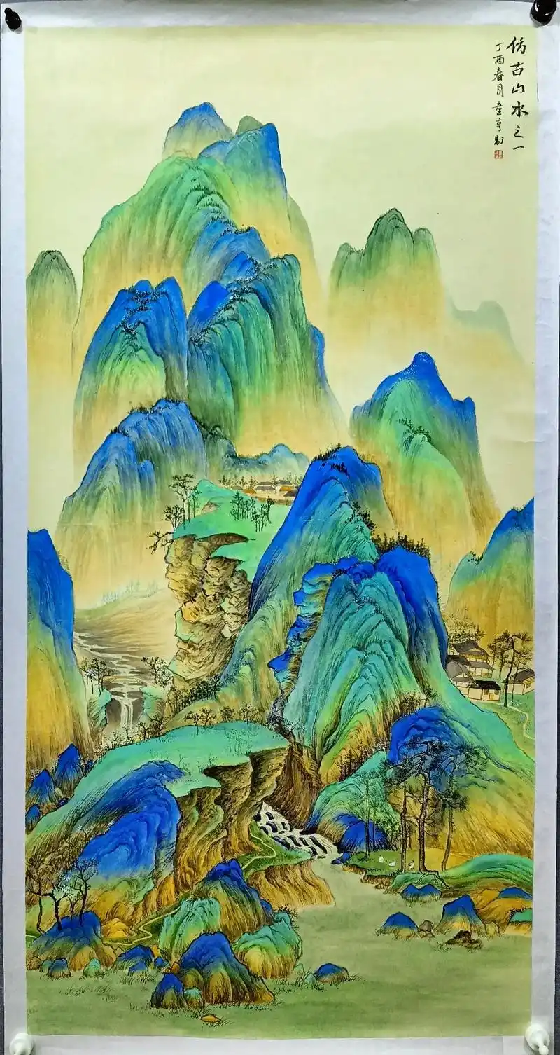 临摹素材 #国画 #千里江山图 #临摹界的天花板 #视觉艺 - 抖音