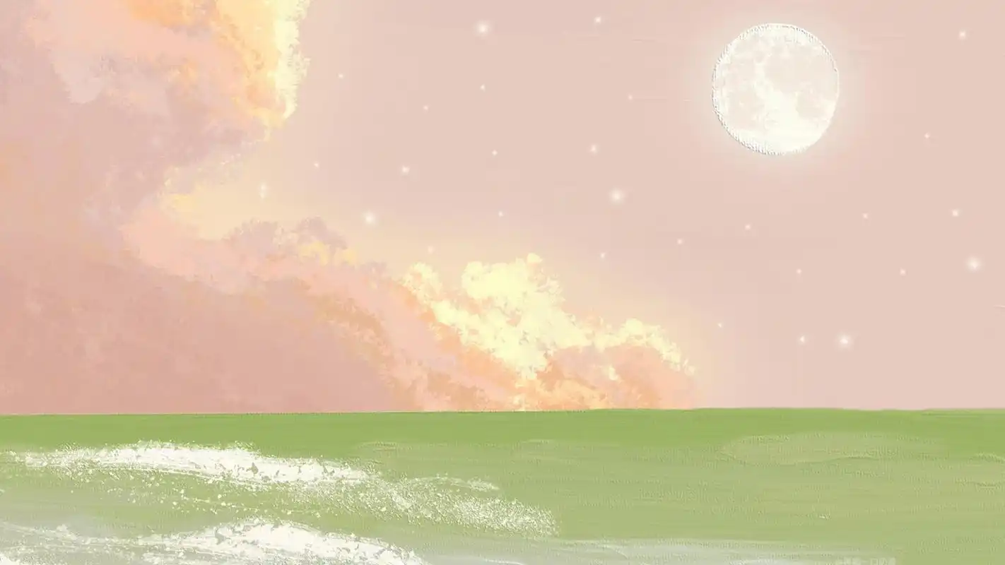 ins风可爱少女心油画质感手绘,艺术壁纸-回车桌面