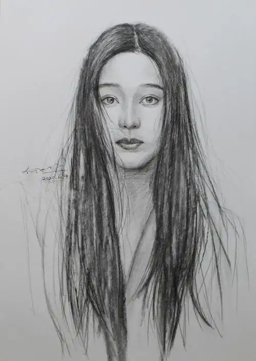 范冰冰 - 素描 - 作品交流 - 牧艺 | nomad art