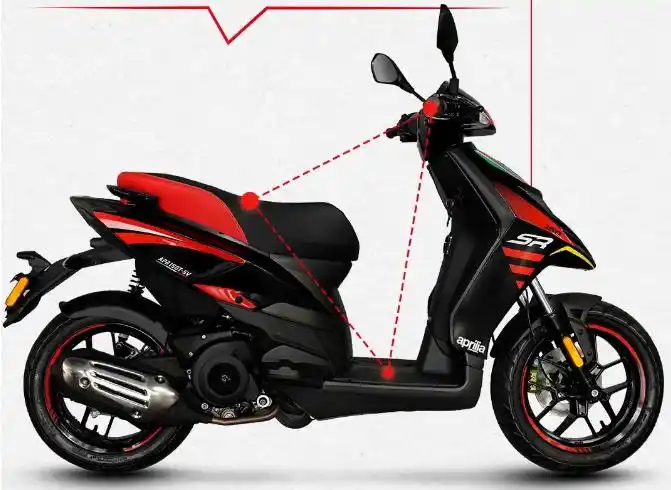 阿普利亚sr150轴距是比较短的,轴距1355mm;坐姿空间,比较紧凑,如果