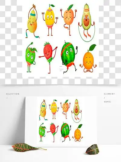 4trikonasana 平面矢量图.三角姿势.