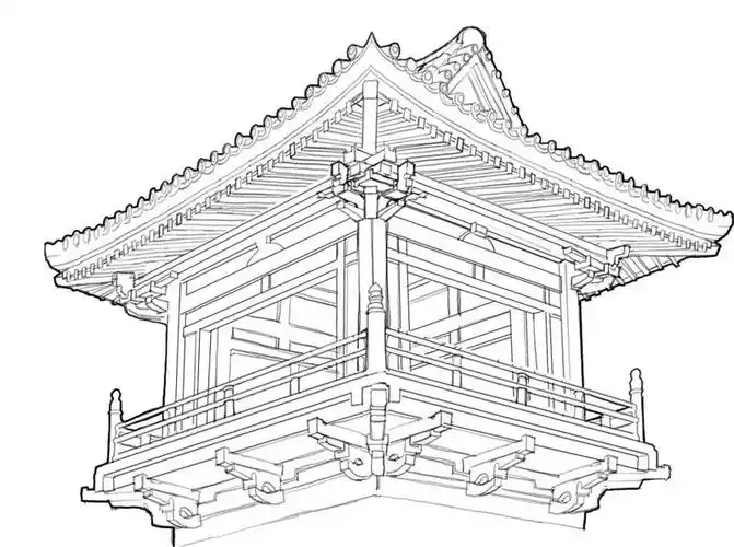 建筑手绘|古风景观建筑线稿收集