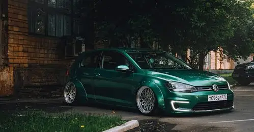 姿态完美的大众翡翠,高尔夫mk7宽体改装
