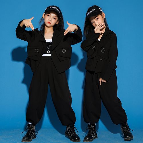 儿童爵士舞服装帅气西装街舞演出服套装少儿嘻哈儿童演出服