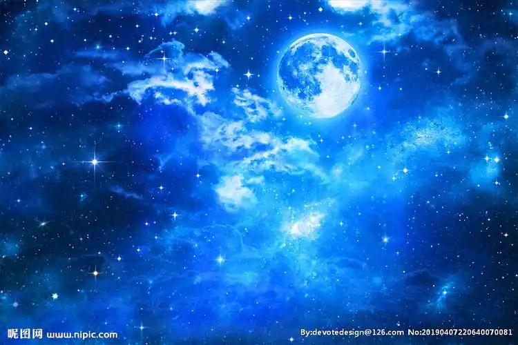 星空月球图片