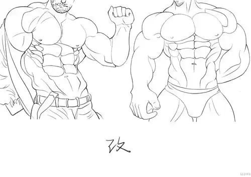 作业:如何学画手绘动漫人物之男性肌肉画法与训练技巧 - gf01960郎俊