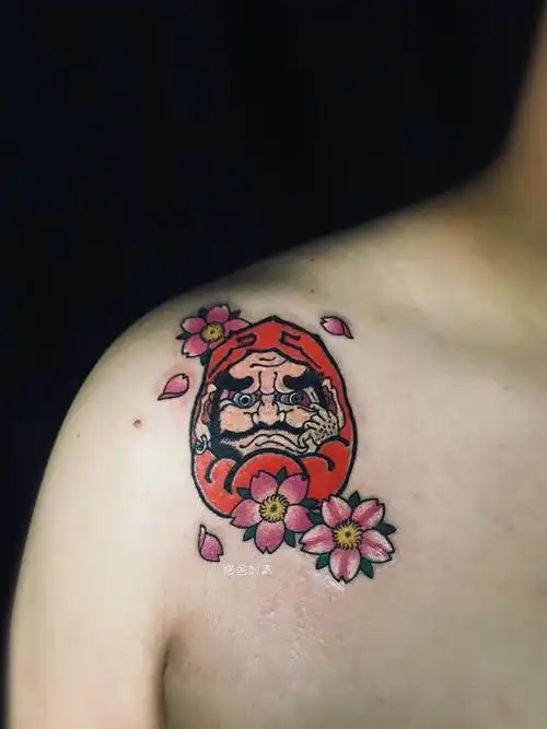 达摩蛋_纹身图案手稿图片_孙涛的纹身作品集