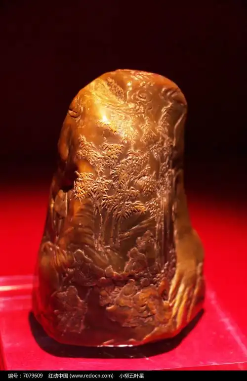 寿山石微雕黄岗竹楼记印