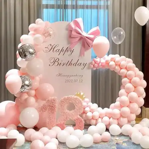 墨本气球生日宴布置成人礼生日派对布置