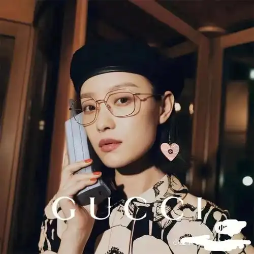 guccl光学镜框2022年新款迷链系列倪妮同款,金丝近视眼镜架古驰gg1032