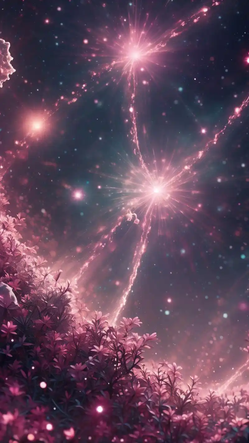 9990粉色与星空的完美结合,既梦幻又浪漫,仿佛置身于一个童话世界