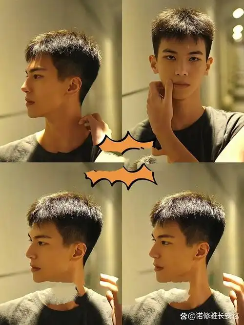 男生短发参考,男士短发发型,男生阳光发型 男生"两边推短"发型干净