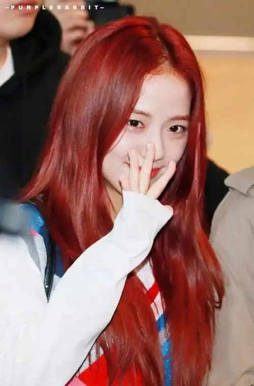 金智秀心动初恋#【考古】190409 icn出境 饭拍高清/预览红发小秀值得