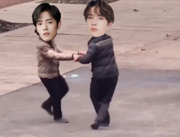 网友"恶搞"肖战王一博,把老头遛弯p上两人表情包,粉丝激动了