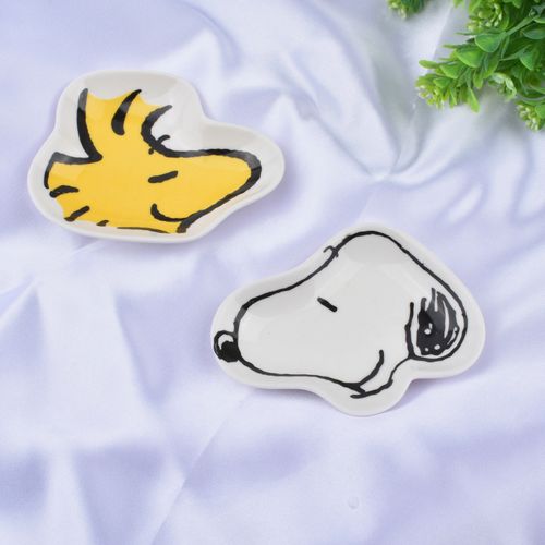 日式卡通碟史努比陶瓷小碟子儿童餐具卡通可爱酱料碟调味碟蛋糕碟