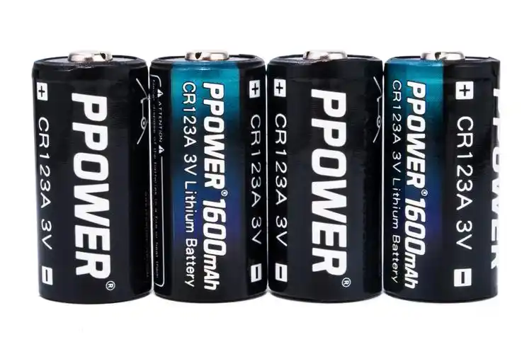 ppower 一次性电池1600mah cr123a 3v锂电池(专业版)(不可充电) | p